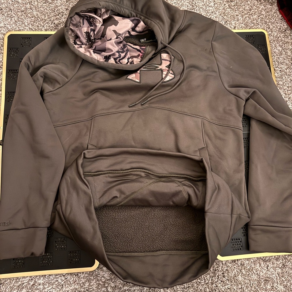 Under Armour Grey Hoodie with Camo Accents